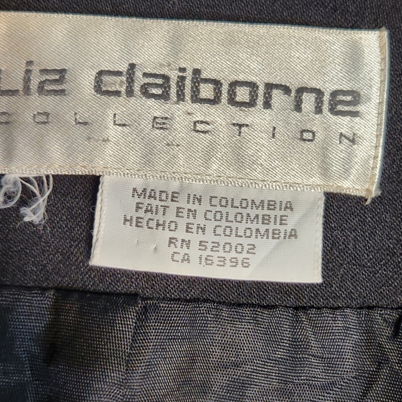 Liz Claiborne Black Full Zip Wool Blend Jacket with Pockets Size Medium - Picture 4 of 6